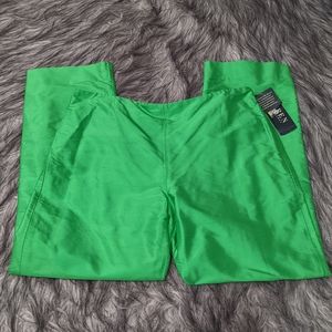 NWT Lauren Ralph Lauren 100% silk green pants